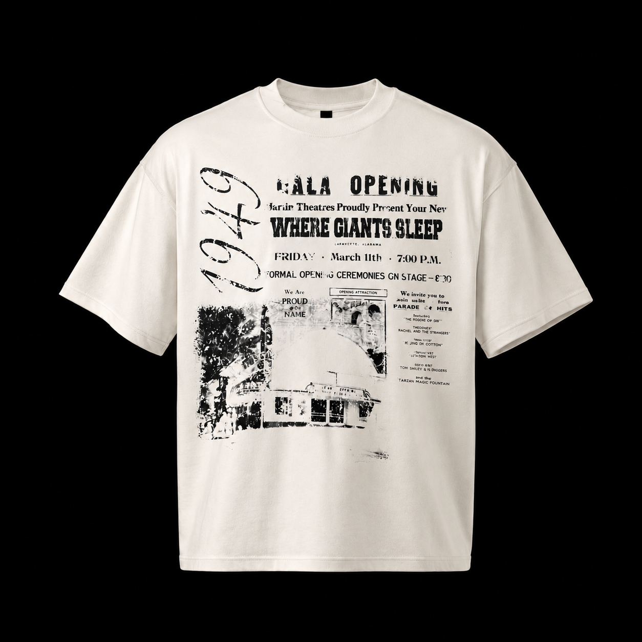 GALA OPENING CROPPED TEE