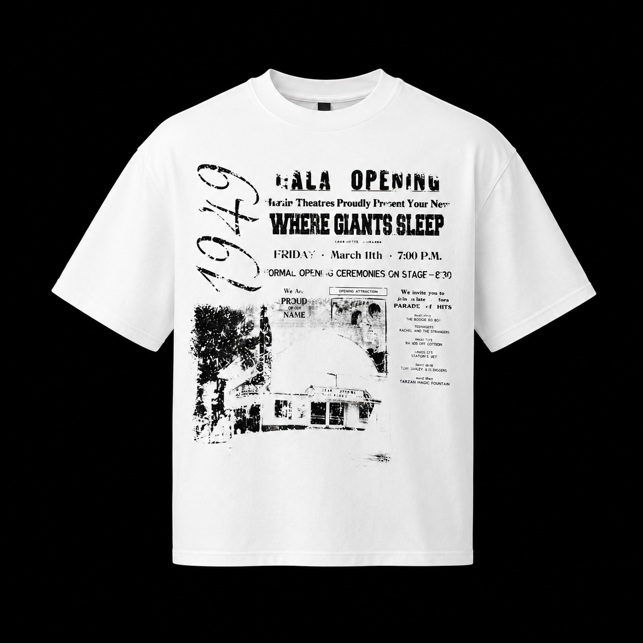 GALA OPENING CROPPED TEE